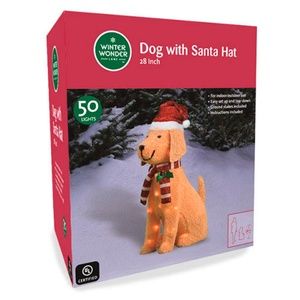 Light-up Christmas Dog Yard Sculpture(SOLD)